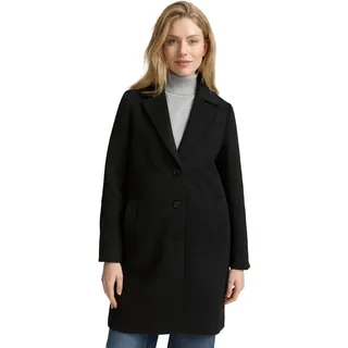 Tom Tailor Damen Wollmantel mit Eingriffstaschen - M