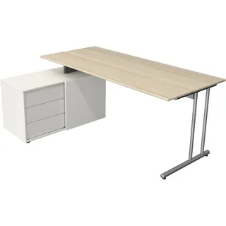 Kerkmann Schreibtisch Start Up Ahorn / Silber