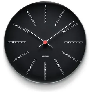 Arne Jacobsen Clocks Bankers Wanduhr 21,00 cm Ø21 cm schwarz
