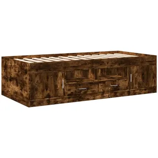vidaXL Tagesbett mit Schubladen ohne Matratze Räuchereiche 90x190 cm