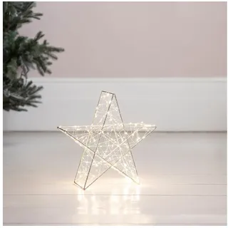 Lights4fun LED-Stern für außen 35cm LED Stern Weihnachtsdeko außen, LED fest integriert, Weihnachtsbeleuchtung (H) 35 x (B) 35 x (T) 10cm
