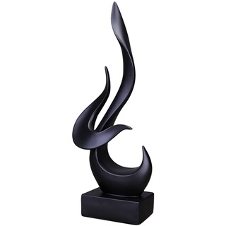 Moderne Deko Skulptur Kunst Schwarze Flamme Deko Statue, Wohnzimmer Schlafzimmer Dekoration Skulpturen Und Figuren