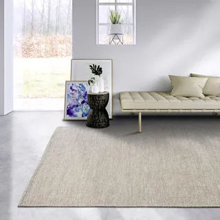ELLE DECORATION Pradesh Wollteppich 160 x 230 cm Beige/Weiß