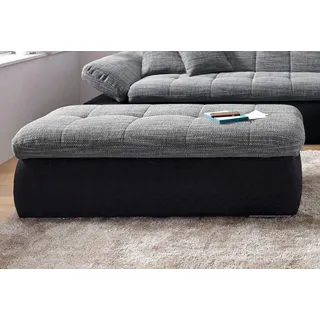 DOMO collection Polsterhocker MORIC 136x64 cm, praktisch und komfortabel, inklusive Stauraum grau|schwarz