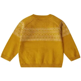 stellou & friends Pullover mit Norweger Muster in mustard | Gr.: 62/68