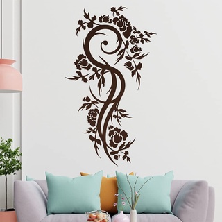 Schöne Blüten Ranke Wandtattoo in 6 Größen - Wandaufkleber Wall Sticker - Dekoration, Küche, Wohnzimmer, Schlafzimmer, Badezimmer