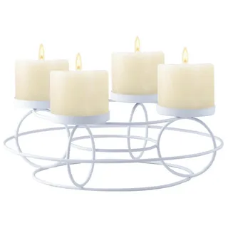 Marrakesch Orient & Mediterran Interior Moderne Deko Adventskranz Kerzenständer Weihnachtsdeko Rosew Weiß