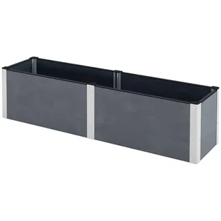 Outsunny Hochbeet 200 x 50 x 56 cm Grau