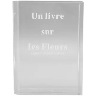 Dekorative Weiße Acryl-buchvase – Kreatives Blumenarrangement Für Die Heimdekoration
