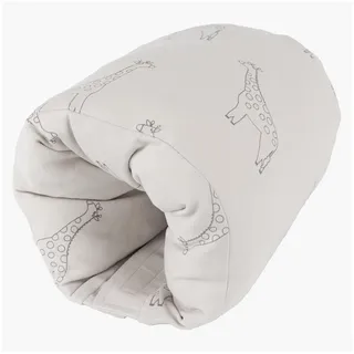 LaLoona Stillkissen Giraffen - Taupe, Stillhilfe & Reisestillkissen Kleines Mini Stillkissen für unterwegs grau