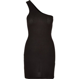 URBAN CLASSICS Shirtkleid Urban Classics Damen Ladies Rib One Shoulder Dress (1-tlg) schwarz 4XL
