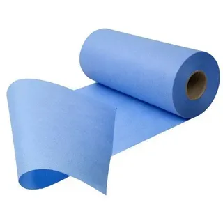 Sensalux Tischläufer Vlies 50 cm x 25 m Hellblau, abwaschbar | wasserabweisend, stoffähnliches Tischband, OEKO-TEX, Party Hochzeit Catering Event
