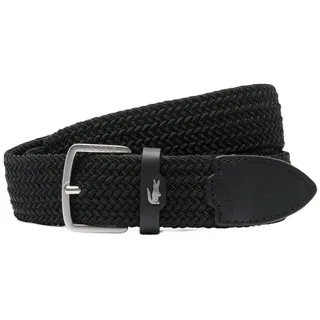 Lacoste Ledergürtel Herren Gürtel 1er Pack Polyester schwarz 100 cm