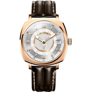 LOBINNI Herren-Armbanduhr, quadratisch, automatisch, mechanisch, modisch, analog, luxuriös, Kalender, Top-Marke, Business, Casual, Rosé-Weiß-L, Mechanisch