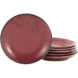 CreaTable Dessertteller 21 cm rot 6er Set