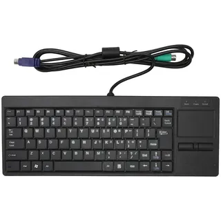 Topiky Kabelgebundene Industrietastatur mit Touchpad, Kabelgebundene Kompakte Tragbare Industrietastatur, X Scherenfuß-Plug and Play IPC Tastatur für (for Schnittstelle ohne