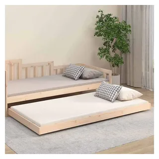 vidaXL Massivholzbett 80 x 200 cm Braun