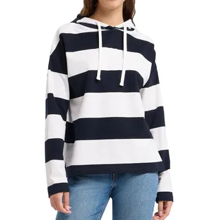 ELBSAND Hoodie Gestreift Cloud White/Coldwater Stripe S