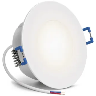 linovum LED Außen-Deckenleuchte WEEVO Einbauleuchte Einbauspot mit LED 5W neutralweiß IP44 Bad Spot, Neutralweiß weiß
