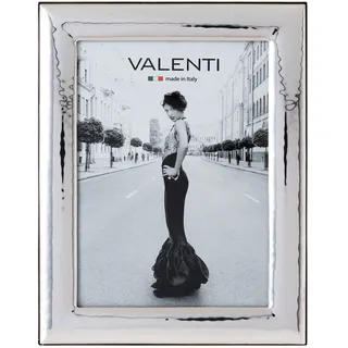 Valenti&Co Bilderrahmen aus glänzendem Silber, gehämmert, 15 x 20 cm. Ideal als Geschenk für Hochzeit, Geburtstag von Freunden oder für Mama und Papa.