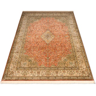 Teppich »Kaschmir Seide Teppich handgeknüpft«, rechteckig, 20735814-0 mehrfarbig 5 mm