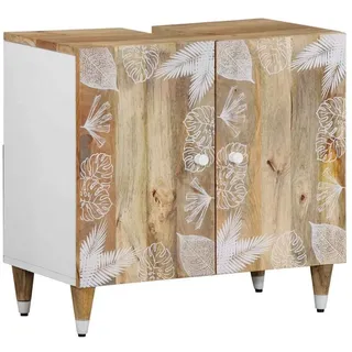 vidaXL Waschbeckenunterschrank 62x33x58 cm Massivholz Mango