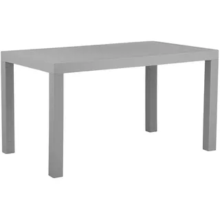 Beliani Fossano Gartentisch 140 x 80 x 76 cm hellgrau