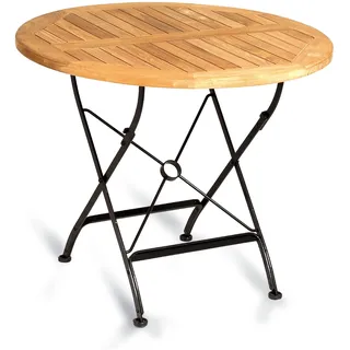 SonnenPartner Klapptisch Ø 90 x 74 cm Schwarz/Mehrfarbig