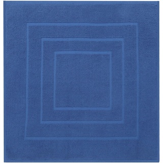 Betz Badvorleger Palermo 100% Baumwolle Badematte Badteppich Duschvorlage Größe 60x60 cm Qualität 680g/m2 Farbe blau
