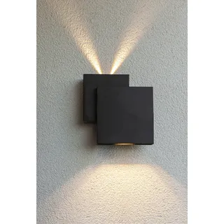 LED Außen-Deckenleuchte LUTEC "RIALTO" Lampen Gr. Höhe: 19,5 cm, schwarz Außendeckenleuchten einzigartiges Design, direktes & Indirektes Licht
