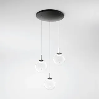 Fabas Luce Ariel 3-flg. Ø15 cm rund transparent