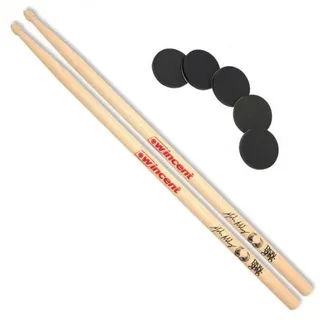 Wincent WMMS Michael Miley Rival Sons Drumsticks mit Damper Pads (Schlagzeug), Drumsticks + Schlägel, Braun