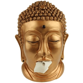 Rotary Hero - Buddha Taschentuchbox/Taschentuchspender/Kosmetiktücherbox - Messing - 32x20x19cm