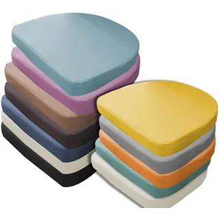 Rr tianshi Outdoor-Sitzkissen, U-förmig, wasserdicht, Stuhlkissen, Sitzkissen, rutschfeste Esszimmerstuhl-Pads für drinnen und draußen, Küche (35 x 38 x 8 cm, Himmelblau)