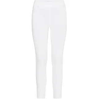 OXMO OXKeily Damen Jeggings Treggings Hose Stoffhose mit Gummizug Eingrifftaschen Label-Details leicht elastisch Slim fit, Größe:M, Farbe:Optical White (110601) - M