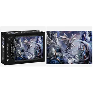 Bluebird puzzle Anne Stokes - Silberne Drachen - 1500 Stück