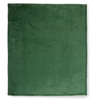 HIP Plaid Uni Kuscheldecke 160 x 180 cm Dunkelblau/Grün