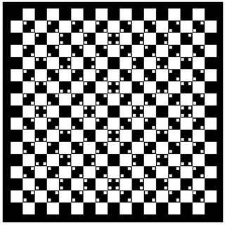 Wallario Glasbild, Optische Täuschung - Illusion - schwarz weiß, in verschiedenen Ausführungen schwarz|weiß