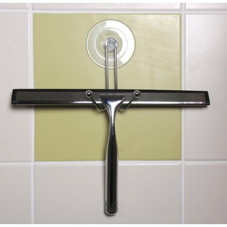 MSV Bad- und Duschabzieher mit Wandaufhänger - Saugnapf oder bohren