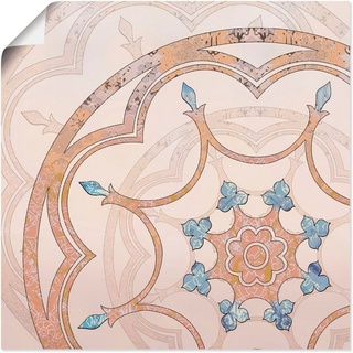 Artland Wandbild Boho Mandala, Muster (1 St), als Alubild, Outdoorbild, Leinwandbild, Poster in verschied. Größen beige 50 cm x 50 cm