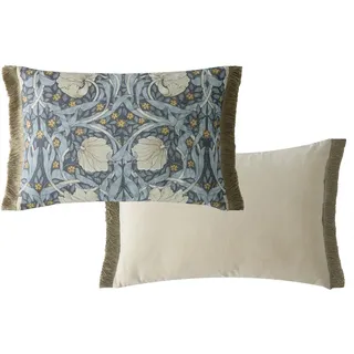 William Morris at Home Zierkissen, Blau, Weiß, Textil, Floral, Vintage, Füllung: Baumwollfüllung, Rechteckig, 60x40 cm, Wohntextilien, Kissen, Dekokissen