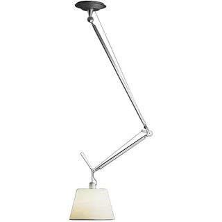 Artemide - Tolomeo Decentrata Suspensione Pendelleuchte, Aluminium / Pergamentschirm Ø 36 cm