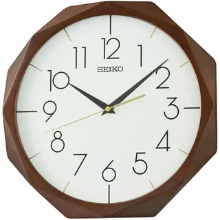 Seiko Clocks Wanduhr braun Holz