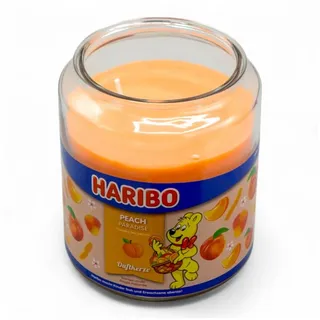 HARIBO Duftkerze HARIBO Duftkerze - verschiedene Sorten Peach Paradise (Einzeln, 1-tlg., Einzeln), Peach Paradise Duft blau|orange|rot