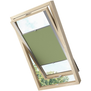 Dachfensterplissee Faltrollo Thermo verdunkelnd passend für Velux MK04  Dunkelgrün