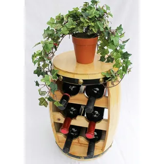 DanDiBo Ambiente DanDiBo Weinregal Weinfass Fass aus Holz H-42 cm Nr.1511 Flaschenständer Regal Naturlack