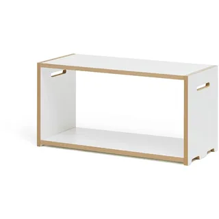 Tojo Hochstapler | modulares Regalsystem Verschiedene Module für Wandregal/Bücherregal/CD Regal | MDF Regal (weiß, Grundmodul)