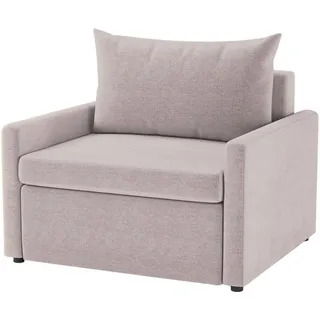 Mid.you Schlafsessel Cologne, Altrosa, Kunststoff, 92x89x103 cm, Made in EU, Liegefunktion, gepolsterte Armlehnen, Wohnzimmer, Sessel, Schlafsessel