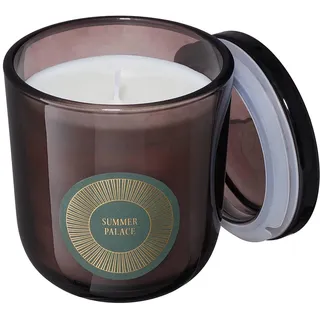 BUTLERS Duftkerze im Glas mit Deckel -Summer Palace SCENTS of Gold- Natürliche Sojawachs-Kerze 30 Std. Brenndauer | Aromakerzen & Aromatherapie-Duft für den Winter