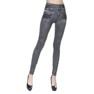 Onsoyours Leggings Damen Skinny Jeans-Look High Waist Jogginghose Stretch Blickdicht Bedruckte Jeggings Hose Pants Fitnesshose Yogahose Streetwear